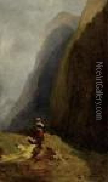 Sennerin Im Gebirge Oil Painting - Carl Spitzweg