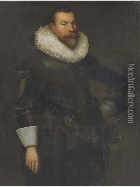 Portrait Of A Gentleman Oil Painting - Nicolaes (Pickenoy) Eliasz