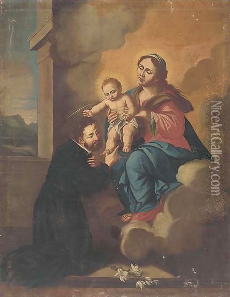 Saint Francis Xavier with a vision of the Virgin and Child Oil Painting - Bartolome Esteban Murillo