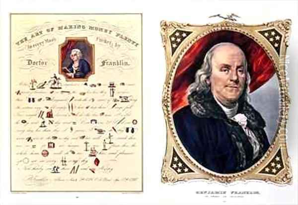 Benjamin Franklin 1706-90 Oil Painting - Currier