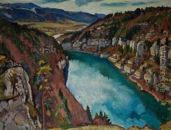 Le Bassin Du Doubs Oil Painting - Charles L'Eplattenier