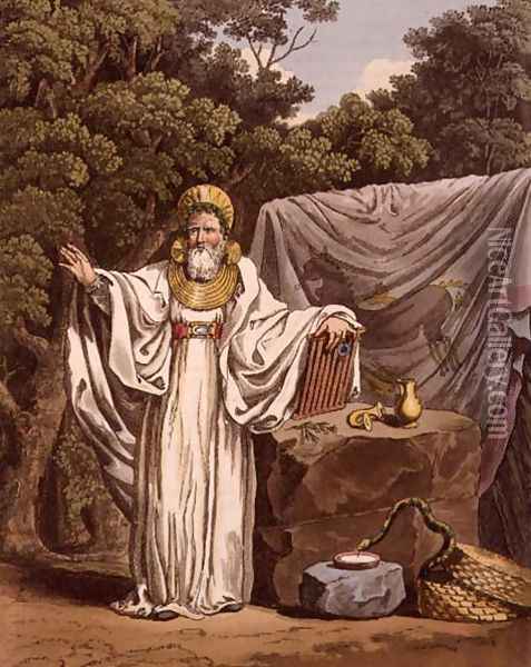 An Arch Druid in his Judicial Habit, engraved by Robert Havell 1769-1832 1815 Oil Painting - Charles Hamilton Smith