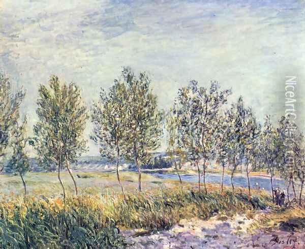 Meadow in By Oil Painting - Alfred Sisley