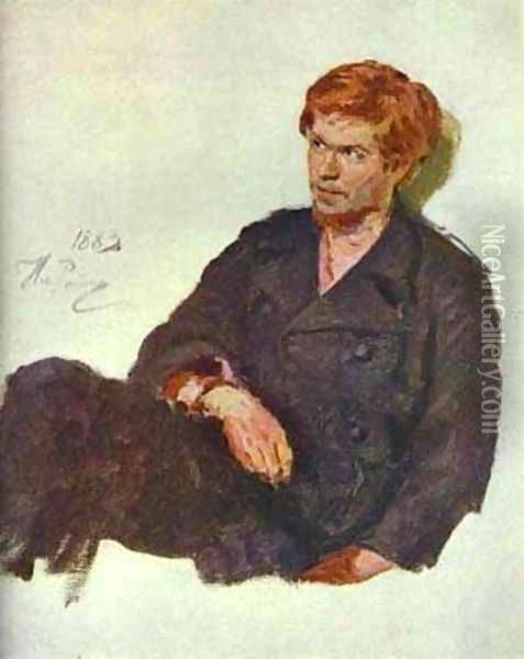 Student Nihilist 1883 Oil Painting - Ilya Efimovich Efimovich Repin