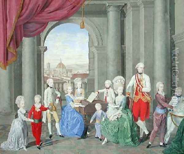 The Family of Leopold II 1747-92 Oil Painting - Johan Moll