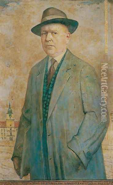 Portrait of Stanislaw Lorentz Oil Painting - Ludomir Slendzinski