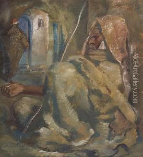 The Beggar Oil Painting - Aleksandr Evgen'evich Iakovlev