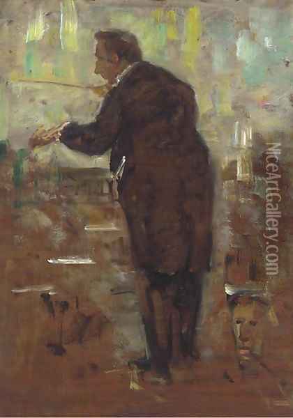 The conductor Oil Painting - English School