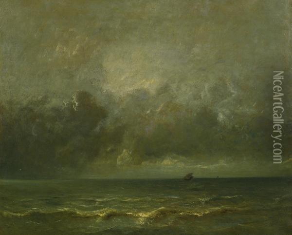 Calm Before The Storm Oil Painting - Jules Dupre