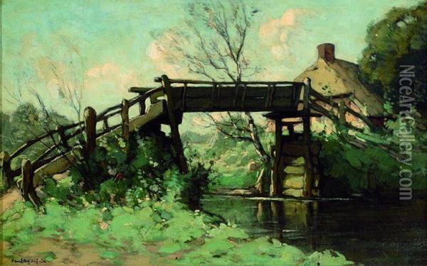 Bridge In Giethoorn Oil Painting - Paul Bodifee