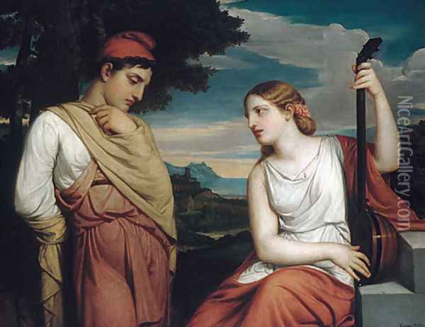 The Greek Lovers Oil Painting - Henry Peters Gray