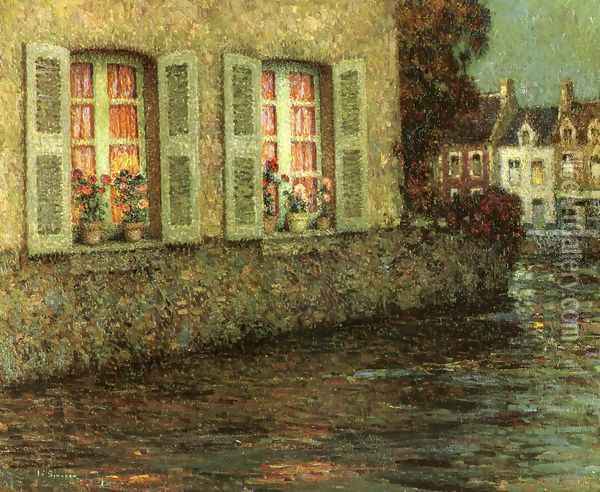 Windows Oil Painting - Henri Eugene Augustin Le Sidaner