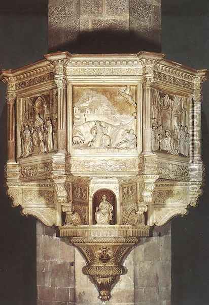 Pulpit Oil Painting - Benedetto Da Maiano