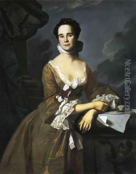 Mrs. Daniel Hubbard (Mary Greene) Oil Painting - John Singleton Copley