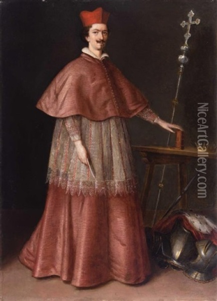 Ritratto Di Cardinale Oil Painting - Ottavio Maria Leoni
