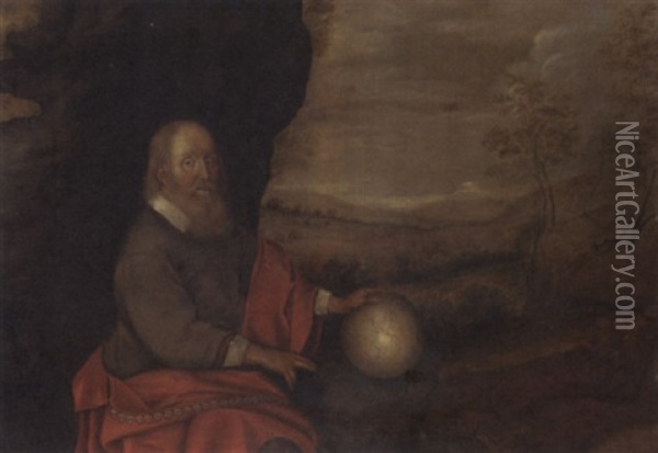 An Astrologer In A Landscape Oil Painting - Pieter Fransz de Grebber
