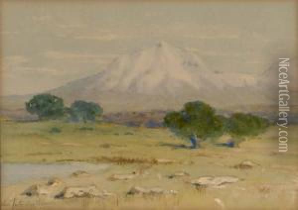 East Spanish Peak Oil Painting - Charles Partridge Adams
