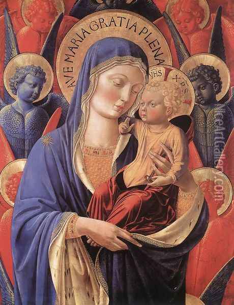 Madonna and Child c. 1460 Oil Painting - Benozzo di Lese di Sandro Gozzoli