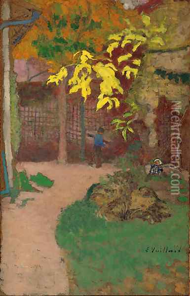 Le jardin Oil Painting - Jean-Edouard Vuillard