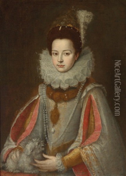 Portrat Der Isabella Von Savoyen Oil Painting - Sofonisba Anguissola