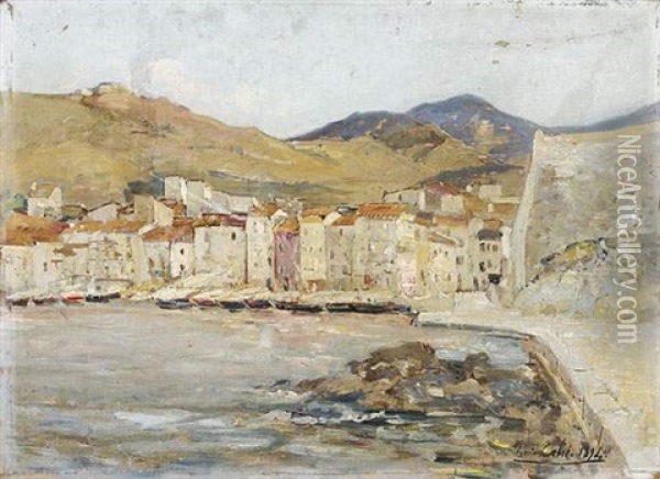 Vue De Collioure Oil Painting - Louis Alexandre Cabie