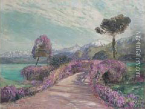 Le Lac Majeur Oil Painting - Ernest Georges Berges
