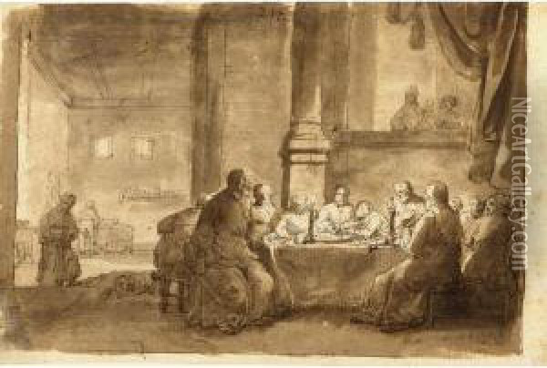 The Last Supper Oil Painting - Claes Cornelisz Moeyaert