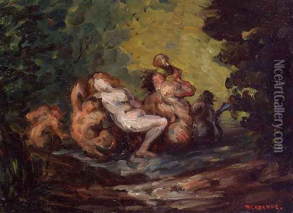 Neried And Tritons Oil Painting - Paul Cezanne