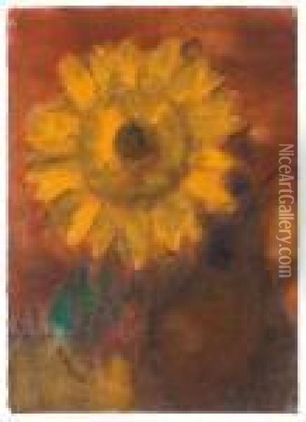 Sonnenblume Oil Painting - Christian Rohlfs