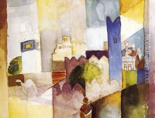 Kairouan Oil Painting - August Macke