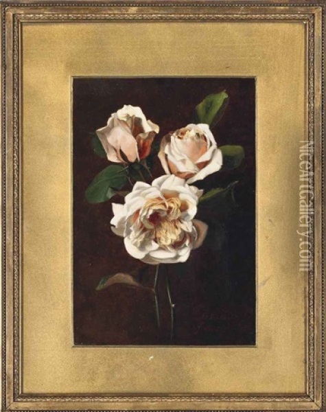 Gloire De Dijon Roses Oil Painting - Jessica Hayllar