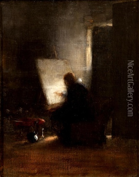 Painting Monk Oil Painting - Nikolaus Gysis