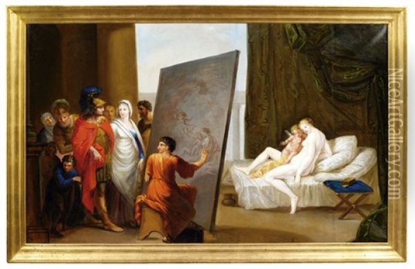 Alexander Der Grosse Im Atelier Des Apelles Oil Painting - Johann Heinrich Wilhelm Tischbein