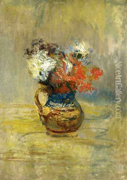 Flower Still Life Oil Painting - John Henry Twachtman