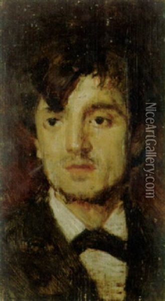 Ritratto Di Giovane Uomo Oil Painting - Antonio Mancini