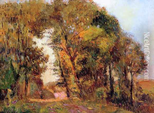 The Forest in Autumn near Rouen Oil Painting - Albert Lebourg