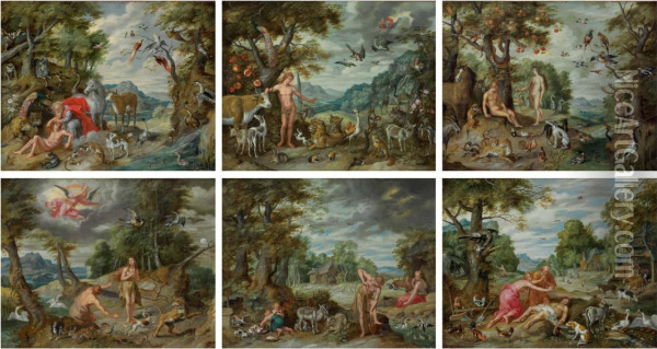 The Story Of Adam And Eve Oil Painting - Jan Brueghel the Younger