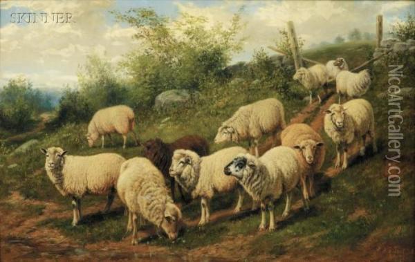 Heading Home From Pasture Oil Painting - Arthur Fitzwilliam Tait