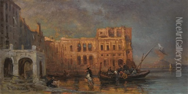 Naples Oil Painting - Alexei Bogoliubov