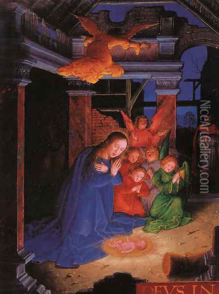 Nativity 1517 Oil Painting - Gerard Horenbout