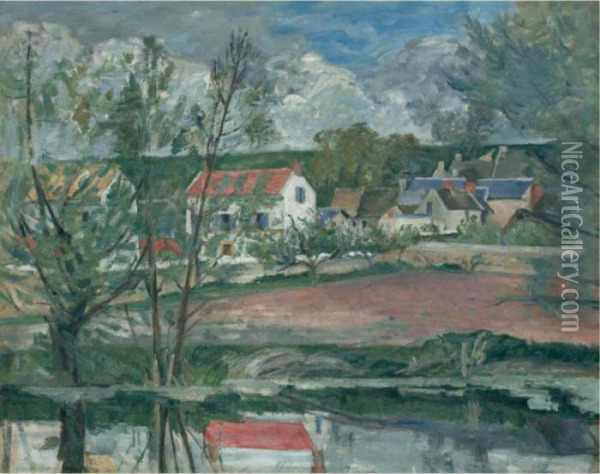 Paysage Des Bords De L'oise Oil Painting - Paul Cezanne