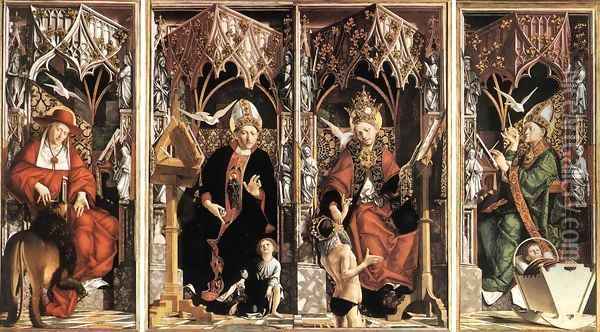 Altarpiece of the Church Fathers 2 Oil Painting - Michael Pacher