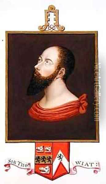 Portrait of Sir Thomas Wyatt the Elder from Memoirs of the Court of Queen Elizabeth Oil Painting - Sarah Countess of Essex
