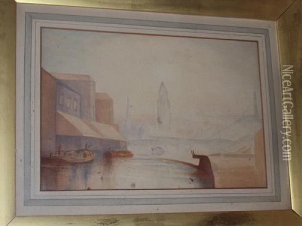 Early Morning - Wigan Pier Oil Painting - Thomas Ramsden