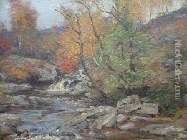 Autumn In The Glen Oil Painting - John Henderson
