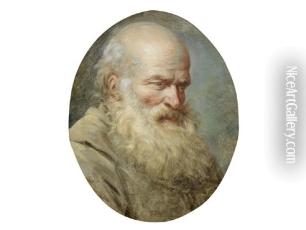 Portrait Of An Elderly Bearded Gentleman Oil Painting - Joseph Marie Vien