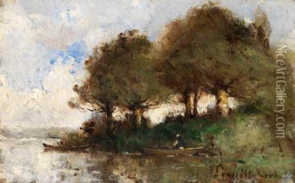 Flussufer Oil Painting - Paul Trouillebert