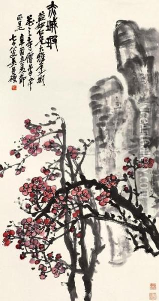 Plum Blossom Oil Painting - Wu Changshuo