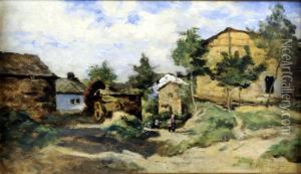 Village De Campagne Oil Painting - Joseph Theodore Coosemans