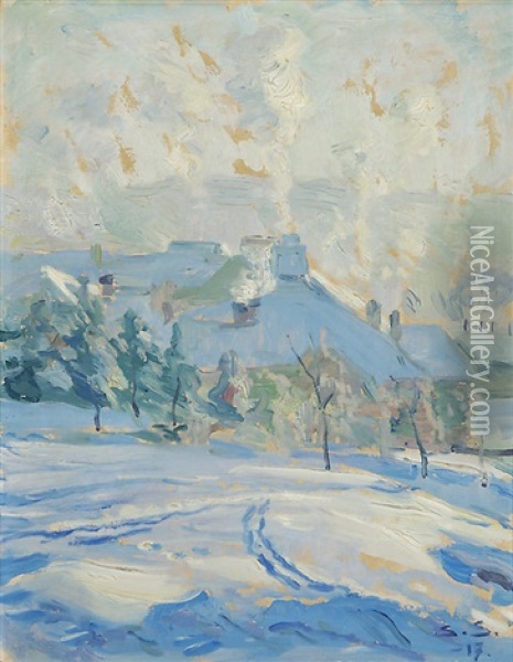 Winter Oil Painting - Santeri Salokivi